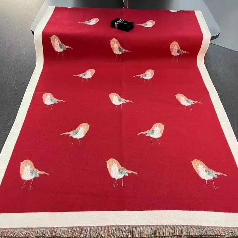 Women's Blanket Scarf Pashmina Shawl Winter Wrap Poncho Echarpe Female Wrap 2025 Design Print