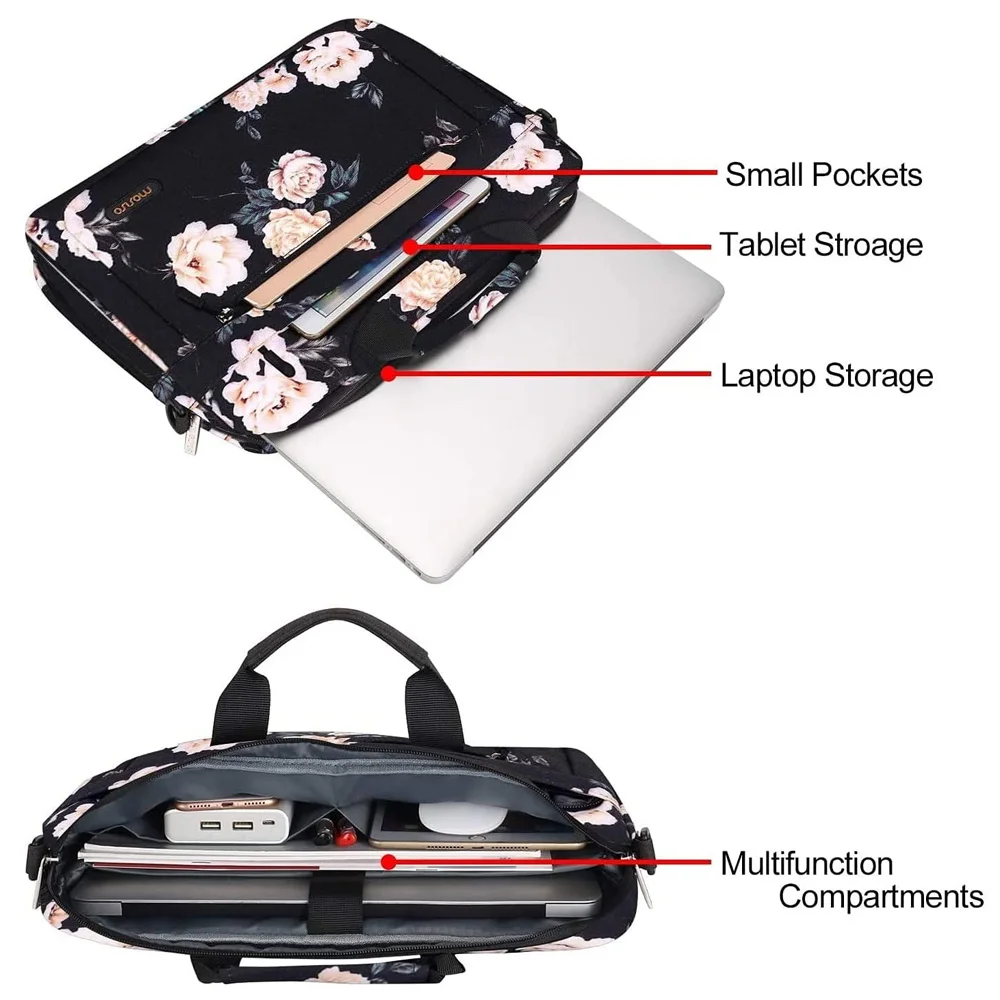 Bolsa do Portátil para Homens e Mulheres Bolsa do Mensageiro Luva da Pasta Macbook Air Pro 13 15 Pro 14 m1 Dell Lenovo hp Acer 13.3 15.6 173 - Imagem 6