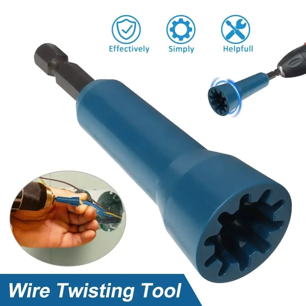 

Enhanced Wiring Efficiency Wire Twisting Tool 1/4" Chuck Twisting Adapter Wire Twister Connector Socket Power Drill