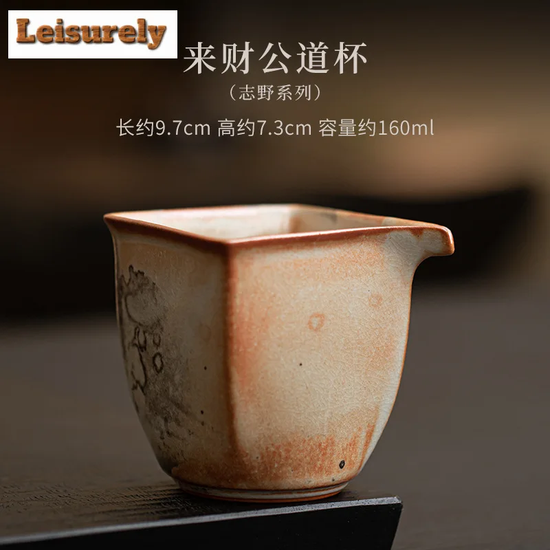 160ml Creative Zhiye Pottery Tea Pitcher Handmade Gilded Silver Cat Cha Hai Japanese Coffee Justice Cup Ornaments Accessories