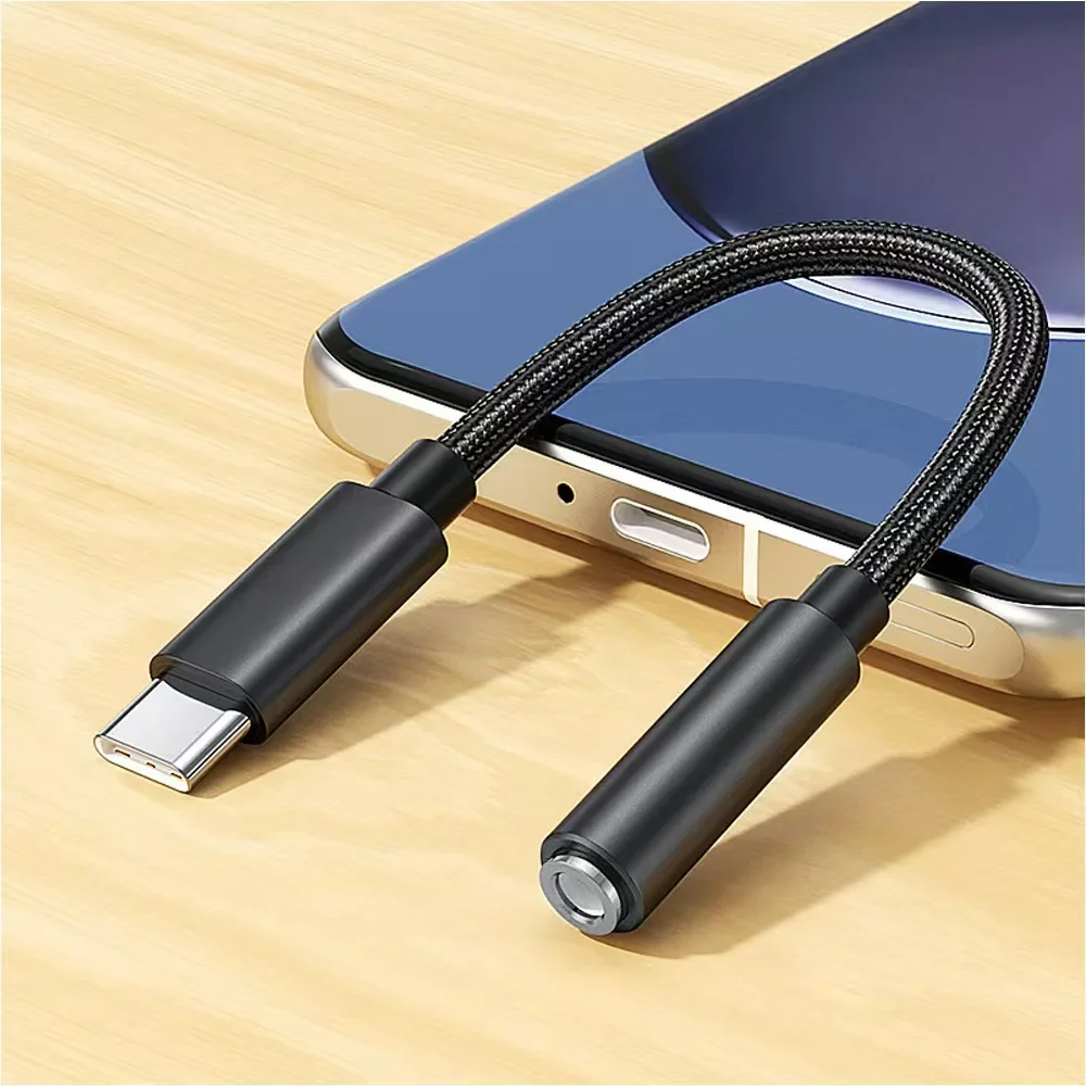 USB Type-C to 3.5mm Aux Audio Adapter Cable Converter