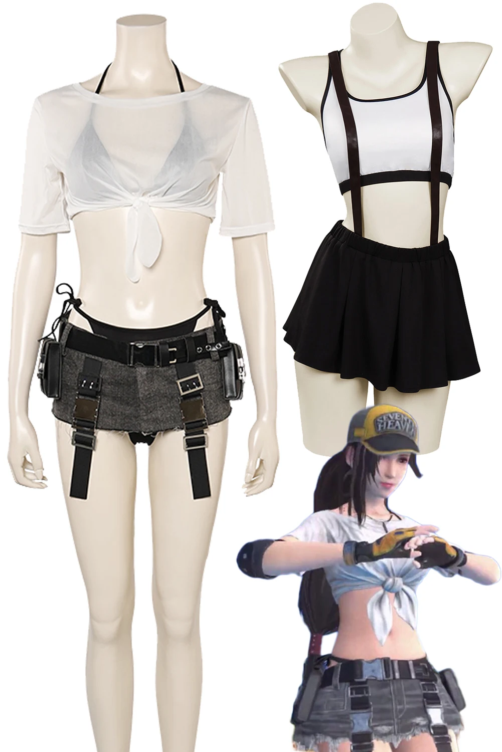 

Anime Game Final Fantasy Ⅶ Tifa Lockhart Cosplay Fantasy Beachwear Beach Suit Costume Disguise Adult Women Fantasia Outfits