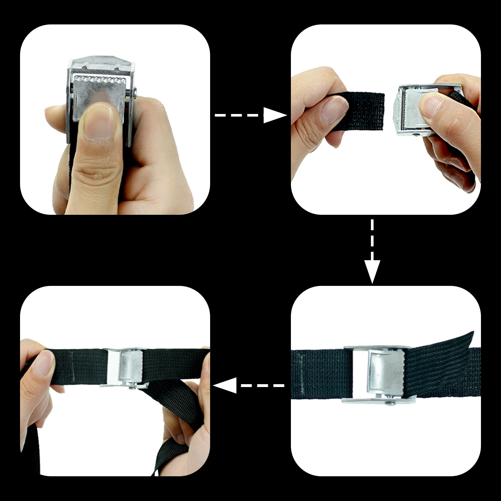 10pcs 2M Zinc Alloy Pressure Buckle Pallet Cargo Straps Luggage Fixed Car Fixed Tightener Tensioner Straps Ratchet Tie-Down Belt cargo straps cargo tie down strap tie down straps lashing strap strapping tensioner