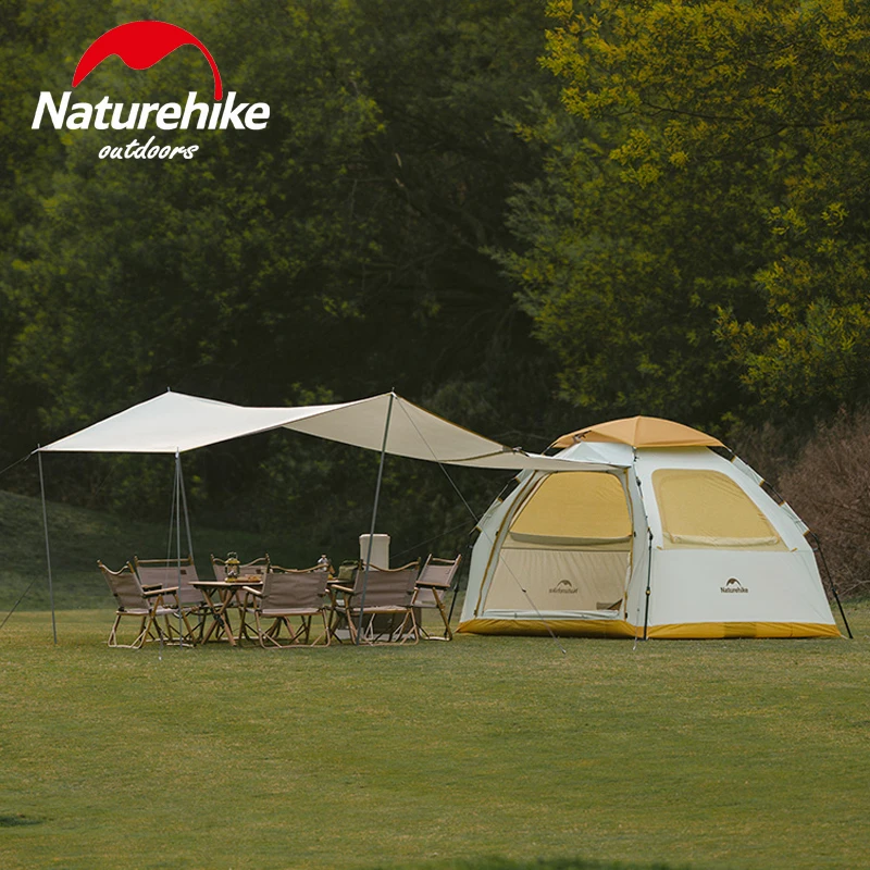 

Палатка Naturehike Автоматическая на 3-4 человек, быстрооткрывающаяся водонепроницаемая для кемпинга, семейный навес, для защиты от солнца, для кемпинга