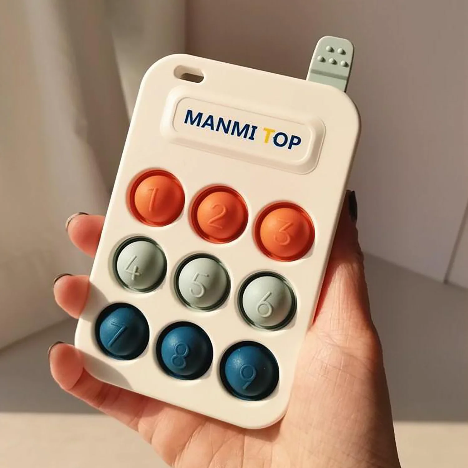 Mobile phone press music decompression tool, baby puzzle and early education toy, food grade silicone material 3