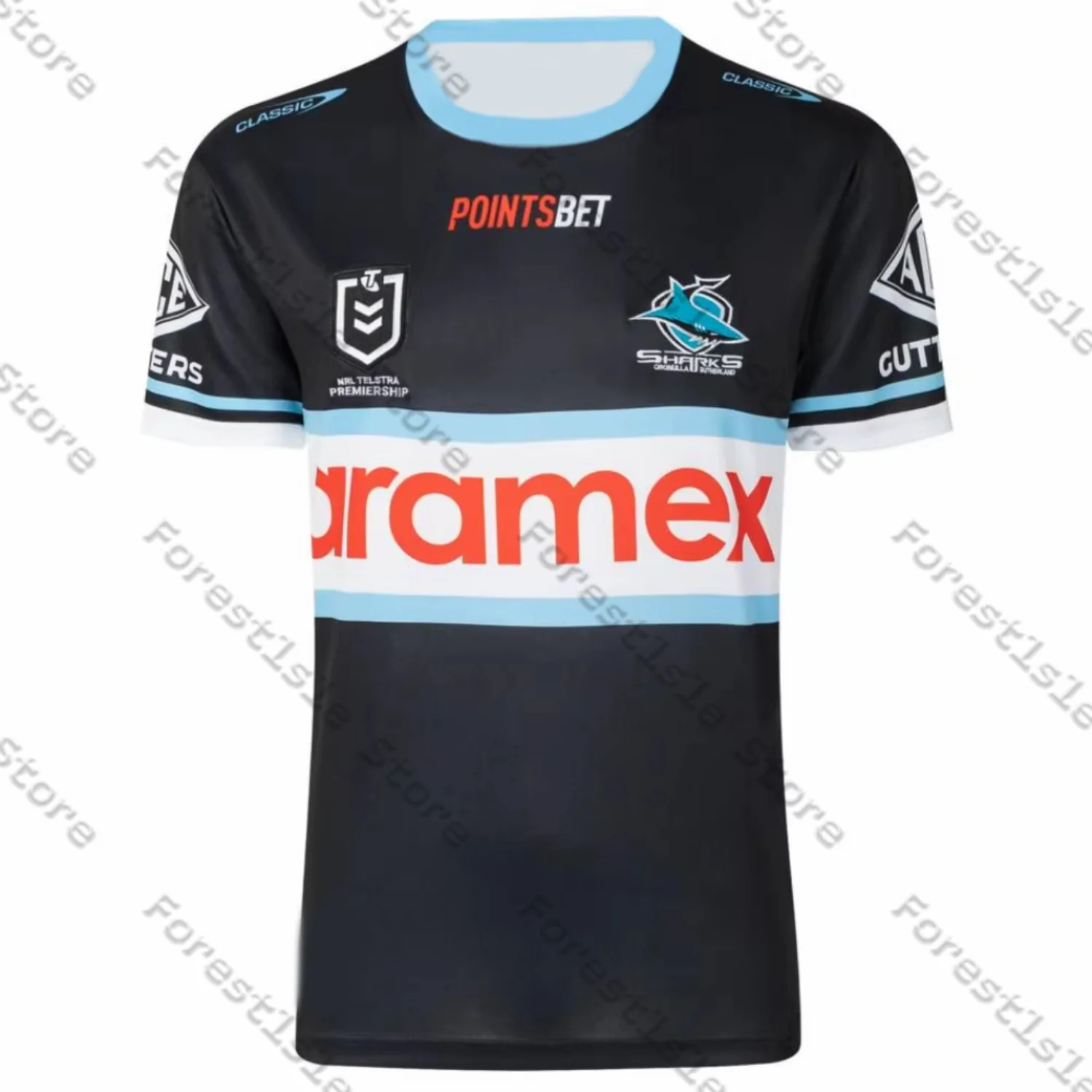 New Hot Sold Signed 25 Cronulla Sharks Nrl Rugby League Jersey Proof Coa 26 Autographs Adult T-Shirt Fashion Jersey Sportswear