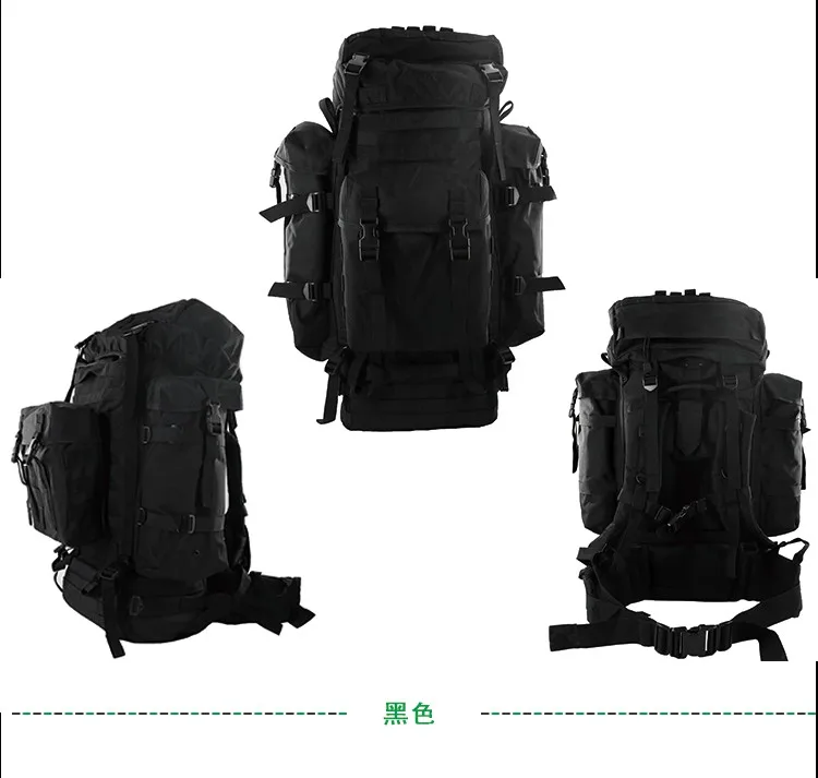 80L Heavy Duty Professionelle Wanderrucksack Große Kapazität Taktische Tasche Rucksack Outdoor Schulter Camping Klettern Rucksack – Detail 13
