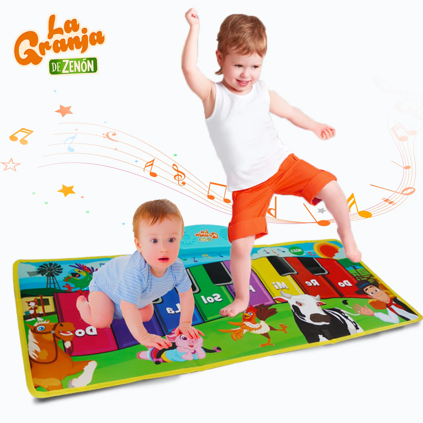 La Granja De Zenon 80*42.5CM Baby Musical Piano Mat with Three Modes Fitness Carpet For Infant Early Education Toys Babi | Игрушки и