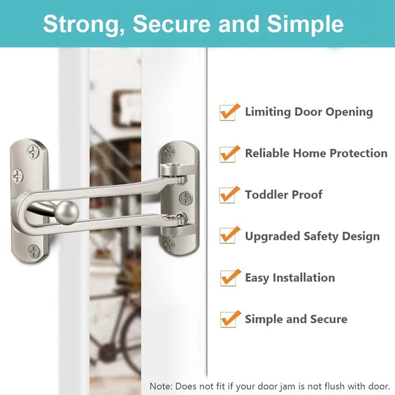 Home Reinforced Lock Security Door Lock Hotel Anti-theft Buttons Home  Bedroom Door Latch - Door Locks - AliExpress