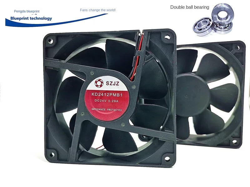 12038 12cm 24v0.29a Double Ball Bearing 120*120 * 38mm Variable Frequency Cooling Fan 120*120*38MM
