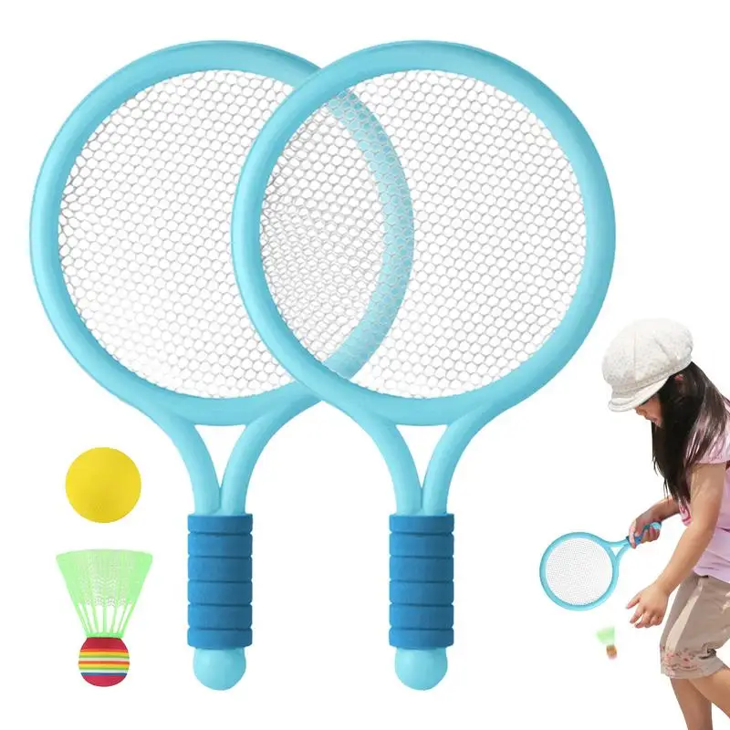 

Kids Badminton Racket Kit Non SlipBadminton Racket Equipment Portable Indoor Outdoor Sports Games Backyard Game For Age 2-12