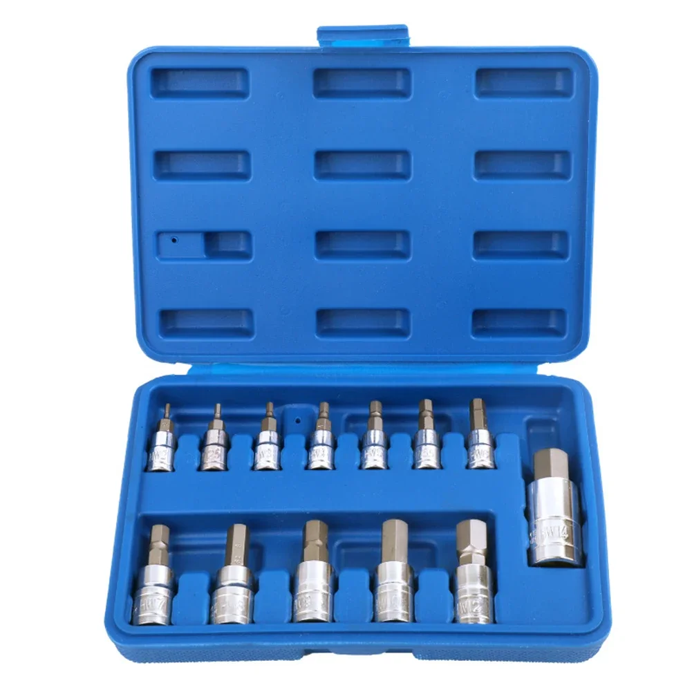 

Набор шестигранных гнезд звездообразных звездочек, 13 шт., розетки CRV 1/4 дюйма, 3/8 дюймов и 1/2 дюйма привода для ручной работы для легковых грузовиков