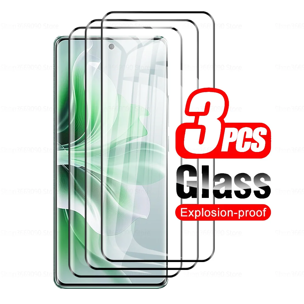 

3PCS 10D Full Cover Glue Tempered Glass Screen Protector For Oppo Reno11 Pro Reno 11 11Pro Reno11Pro 5G Protective Film PJJ110