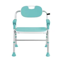 The comfortable and lightweight bathroom comes with a bath chair with a safe and reliable back 1