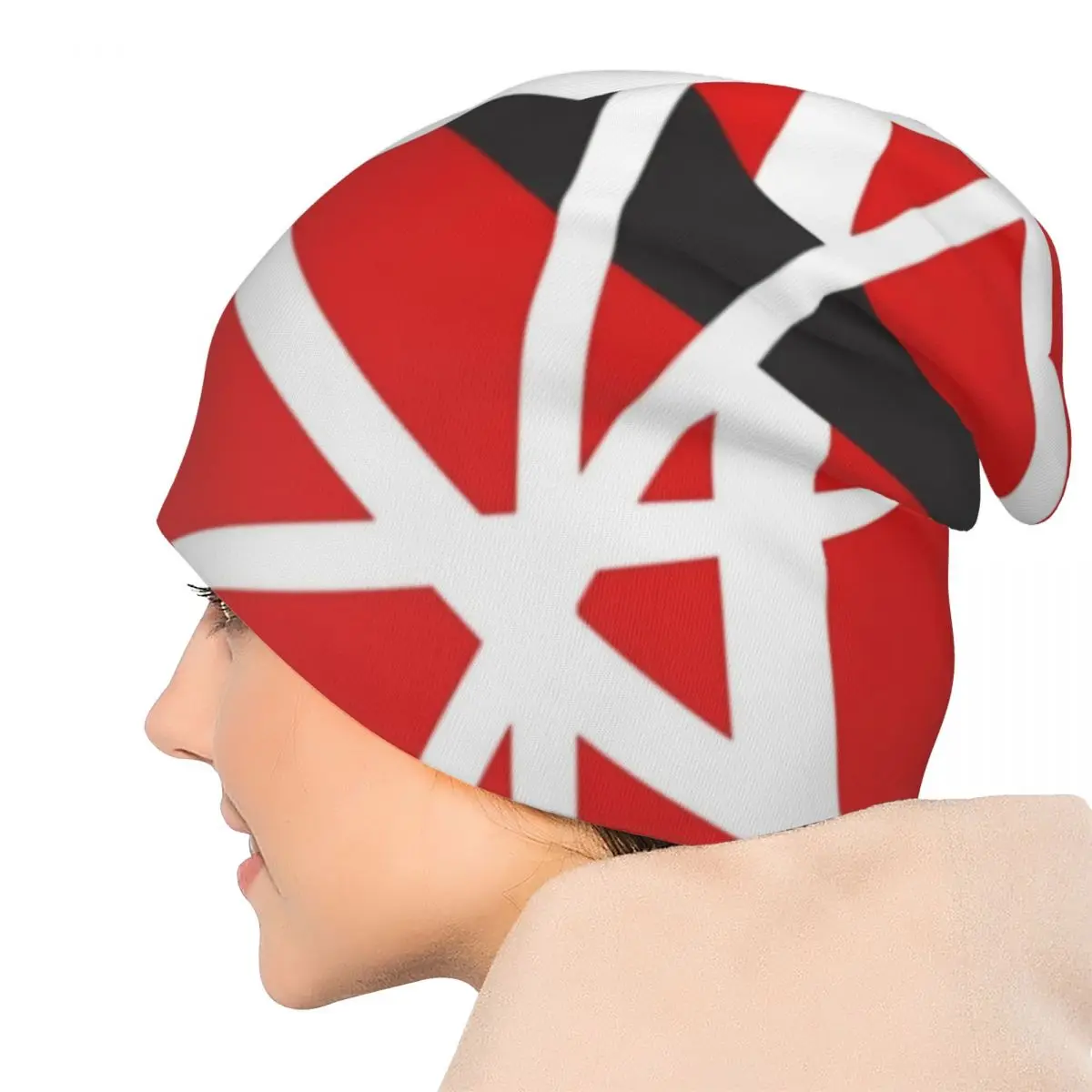 Van Halen Beanie Hats STRIPES EVH Skullies Beanies Gym Elastic Unisex Adult Caps Winter Graphic Cool Bonnet Hats Gift - 5