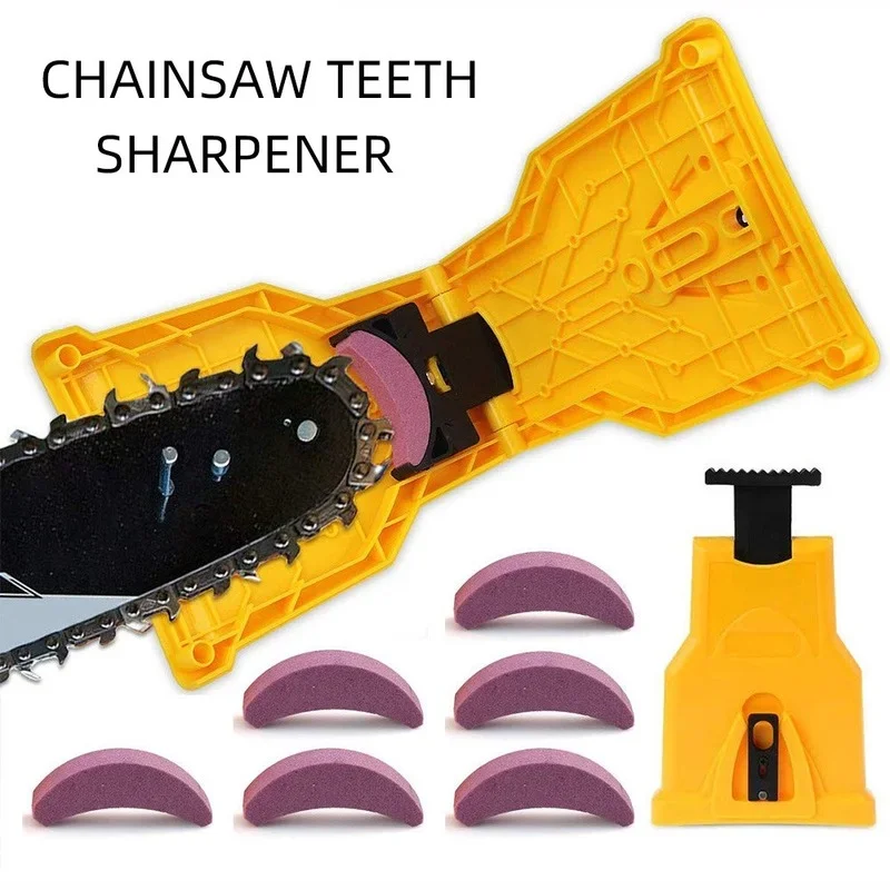 ChainsawTeethSharpenerPortableSharpenChainSawBarMountFast