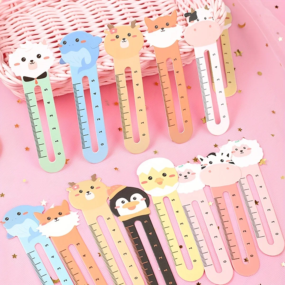 Animal Bookmark 50pcs 10 Styles for Teacher Prizes Student Gifts Party Favors