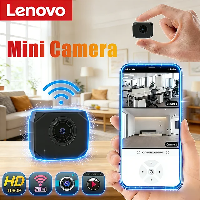 Mini caméra portable Lenovo, étanche, surveillance à distance, 4K HD WiFi IP AP, nouvelle caméra de surveillance, caméra de sécurité, maison intelligente 1