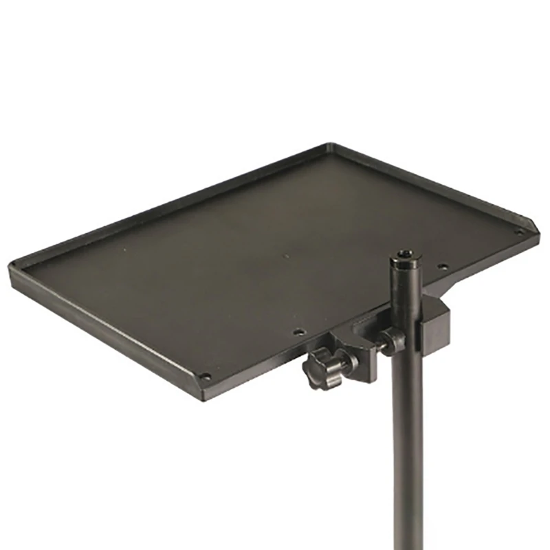 Microphone Stand Trays Clamp-On Mic Rack Trays Height Adjustable with O-Rings Clamps Mic Sound Card Holders
