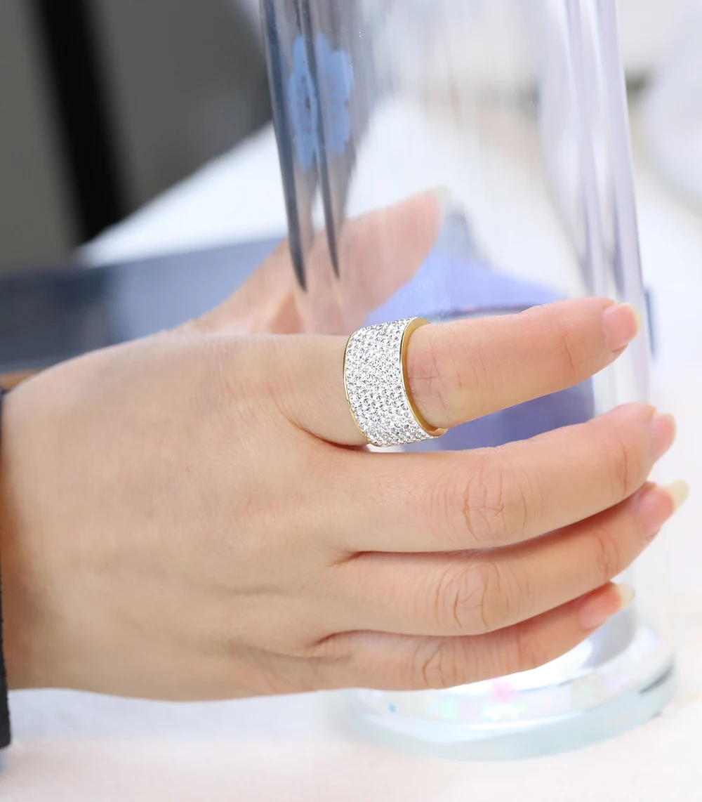 Rings Crystal Stainless Steel 316L Women Accessories For birthday gift