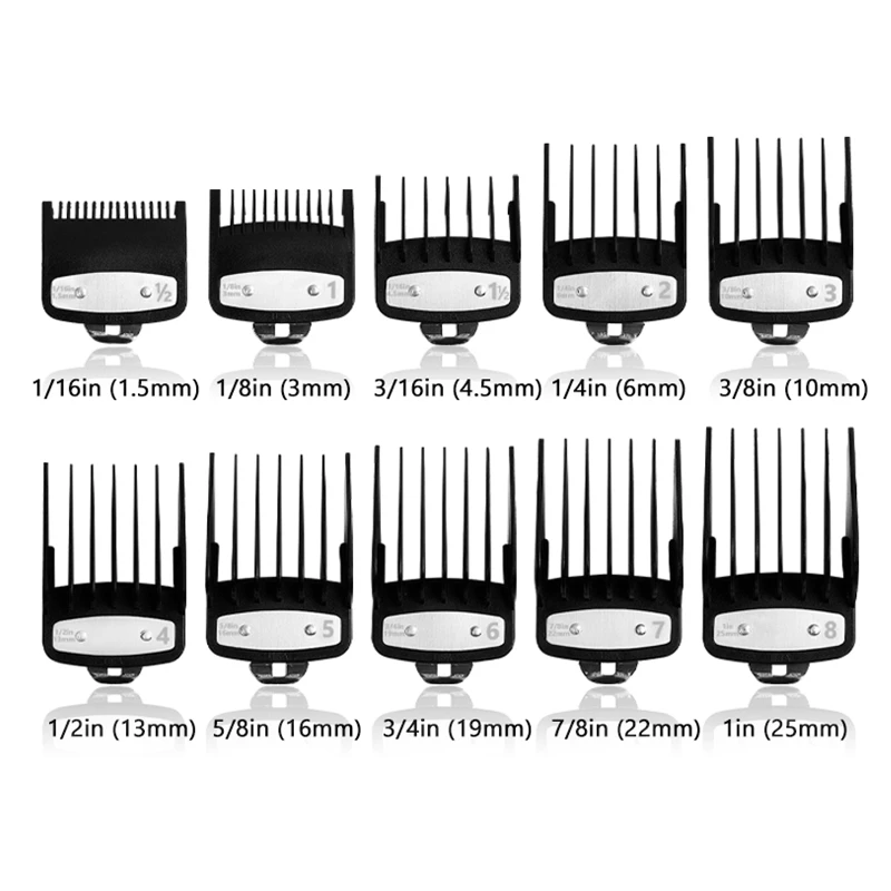Hair Clipper Limit Comb Guide Attachment Size Barber Replacement 3/6/10/13/16/19/22/25/1.5/4.5mm Kemei Wahl Clipper
