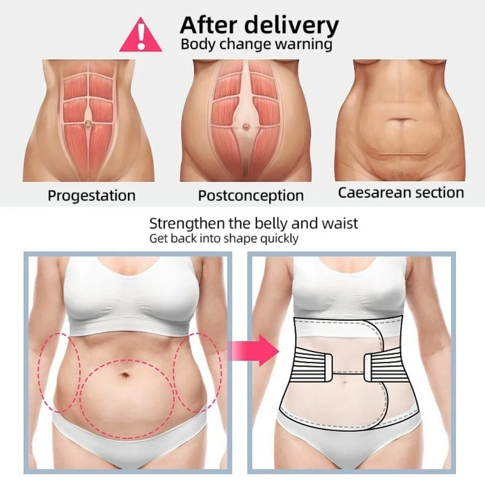 Fashion Seamless Postpartum Body Shaper Belly Contracting Solid Color Women Girdle Belt Elastic Thin Waist Trainer All Seasons