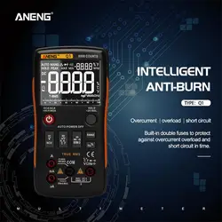 Aneng q1 multímetro digital 9999 analógico testador rms verdadeiro profissional multimetro diy transistor capacitor ncv testadores lcr medidor