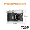 Fotocamera digitale retrò S142, videoregistratore 720P, luce LED di riempimento, schermo IPS da 0,96 pollici, mini fotocamera digitale portatile 1