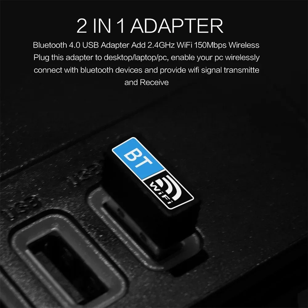 Wi Fi 블루투스 4 0 나노 USB 어댑터 무선 네트워크 듀얼 동글 송신기 신호 수신기