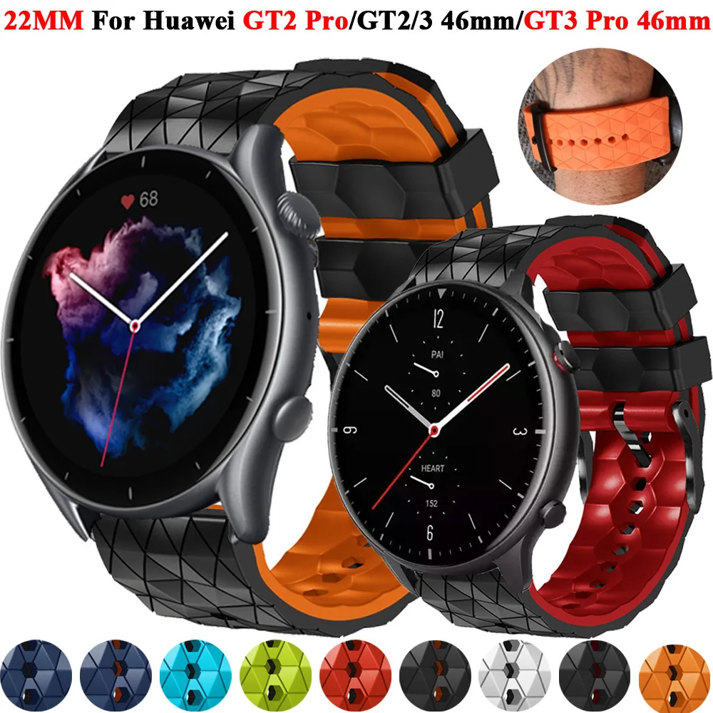 

22mm Silicone Smart Band Straps For Huawei Watch GT3 GT 2 Pro Smartwatch Wristbands GT2 Pro GT 3 Pro Runner 46mm Bracelet Correa