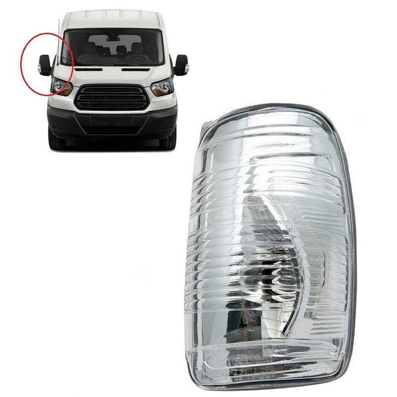 Lentille Clignotant Rétroviseur Extérieur Transparent - Compatible Ford Transit MK8 2014+, Gauche, ABS