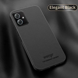 Premium Soft PU Leather Magnetic Protective Back Cover Phone Case for Motorola Moto G54 Power (Black)