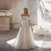 2025 Sexy Wedding Dresses Elegant A-Line Bridal For Guest Lace Sleeveless Latest launched Without Gloves Women Robes Customized 3