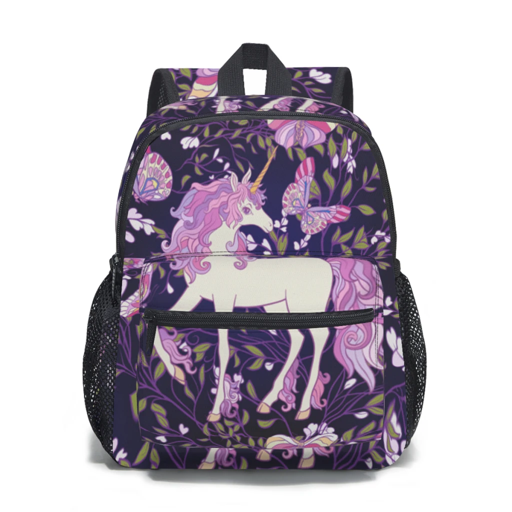 

Kids Backpack Unicorn Roses and butterflies Kindergarten Children Mochila School Bag