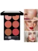 6-color blush and contouring all-in-one palette, pearlescent matte powder makeup palette 5
