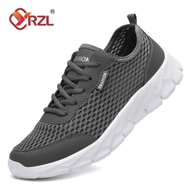 YRZL New Running Shoes for Men Breathable Sports Shoes Light Weight Fashion Summer Plus Size 38-48 Breathable Sneakers for Men 4