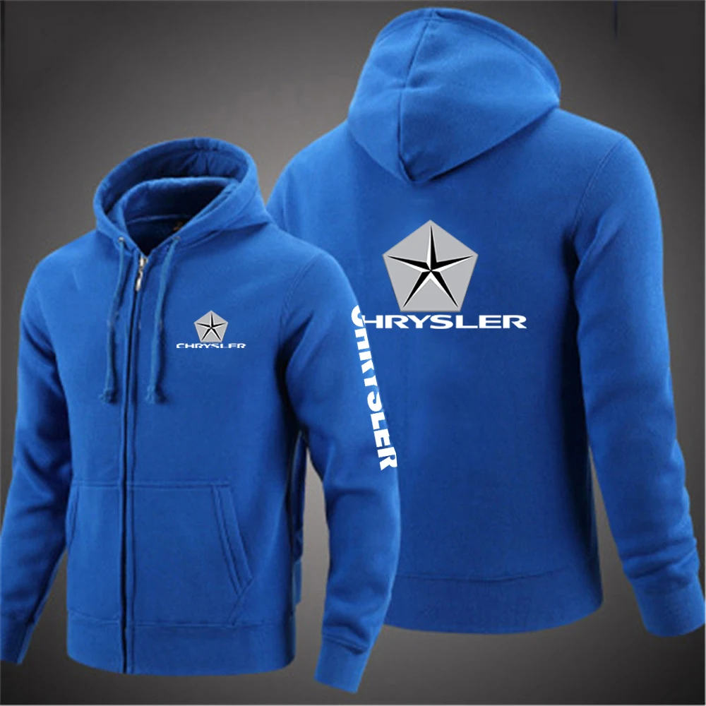 Chrysler 2023 Spring and Autumn New Style Men zipper Hoodies Jacket Printing popular Clothing High street Sweatshirt Coats