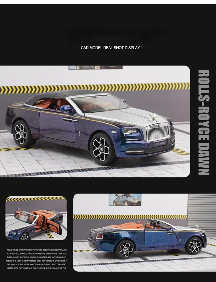 1:24 Rolls-Royce Dawn Alloy Sport Car Model Toy Car Simulation Diecasts Toy Vehicles Sound And Light Collection Toy For Boy Gift 18 1:24 Rolls-Royce Dawn Alloy Sport Car Model Toy Car Simulation Diecasts Toy Vehicles Sound And Light Collection Toy For Boy Gift