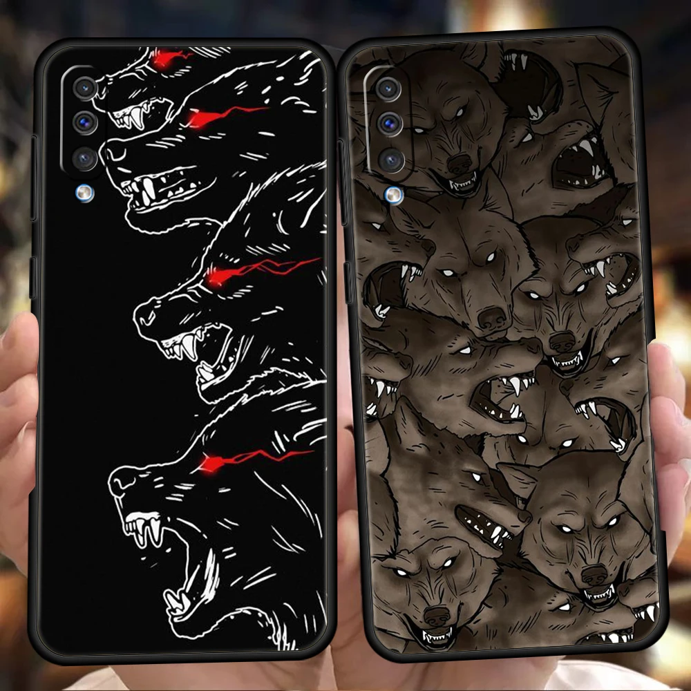 Custodia Per Telefono Moon Roaring Wolf Per Samsung Galaxy A12 A22 A10 A20 A30 A40 A42 A50 A52 A02 A03 A04 A04S Capas Soft Shell Antiurto