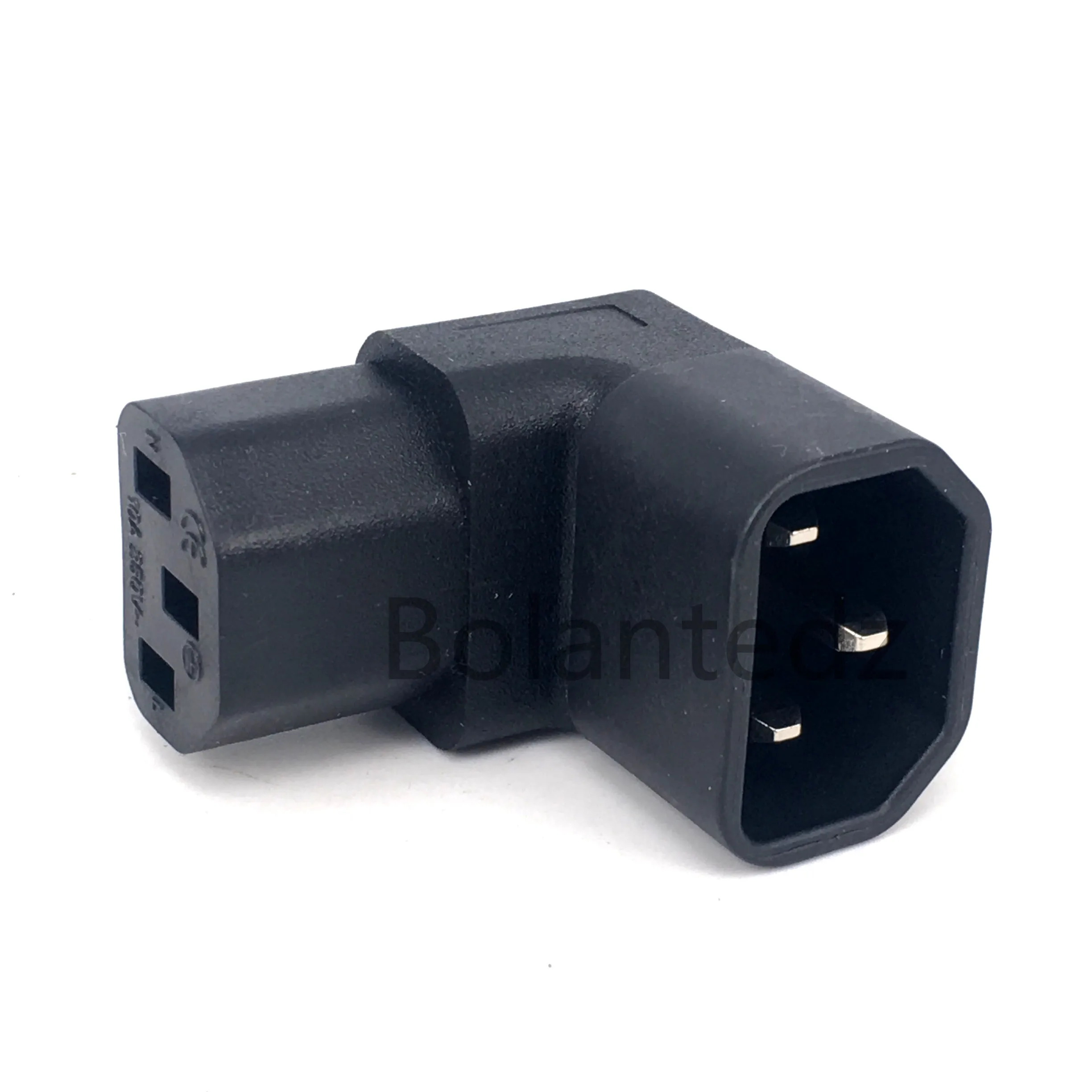 Power Plug Connector 3Pin IEC Connector Down UP 90 Angled IEC 320 C14 Male to C13 Female AC Plug For Lcd Wall Mount TV