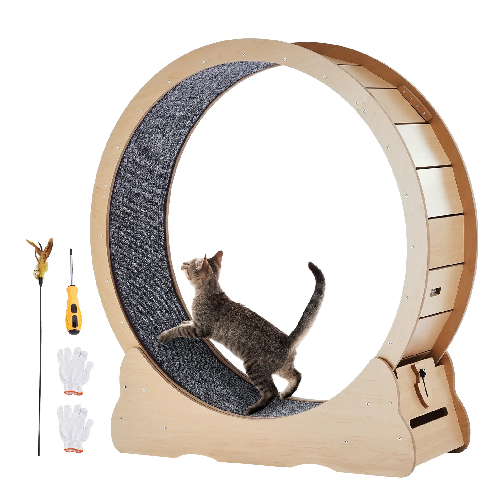 Wooden Cat Exercise Wheel 1