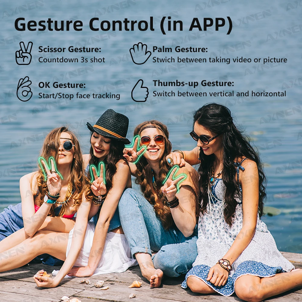 Smartphone Photography Kit HQ6 3 Axis Anti-shake Vlog Stabilizer with Fill Light Face Following for TikTok Travel Video Shoot Mobile Phone Handheld Gimbal