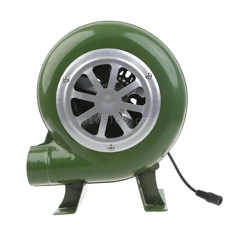 BBQ Fan Barbecue Blower Air Hand Metal Fan BBQ Mini Blacksmith Forges Blower 3-12V with Air Duct Camping Outdoor
