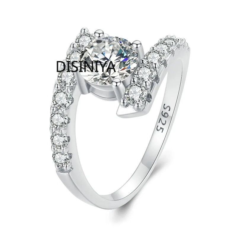 

D Color VVS1 EX 1.0CT Moissanite Ring Exquisite Lab Diamond Ring 925 Sterling Silver for Women Engagement Wedding Jewelry