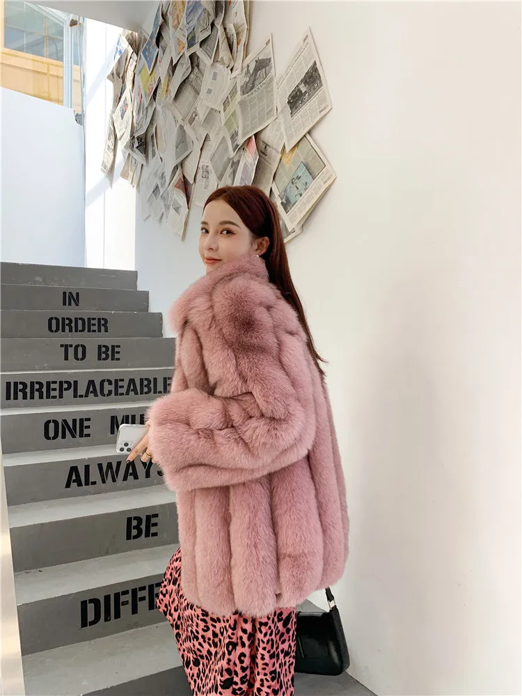♥️✨美品✨♥️✨カナダフォックス✨フルコート ✨13号サイズ✨大きいサイズ✨♥️ Luxury Real Blue Fox Fur Long Coat for Women, Plus Size