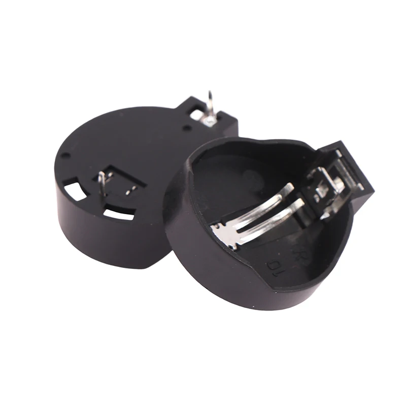 

New hot 10PCS Environmental protection material CR2032 Coin Cell Battery Holder Case Black Coin Cell Button Socket Holder Case