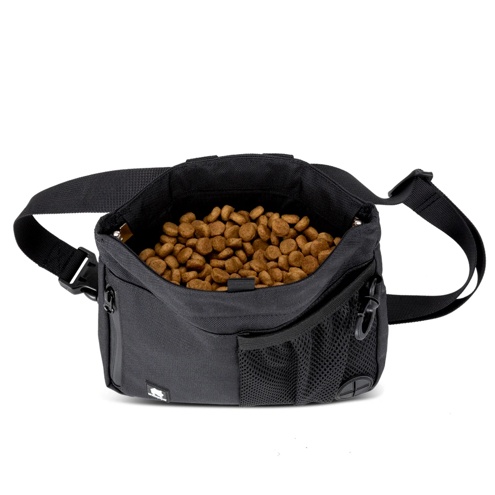 Winhyepet dog training bags pet snack food container reward interactive waist feeder with adjustable clip