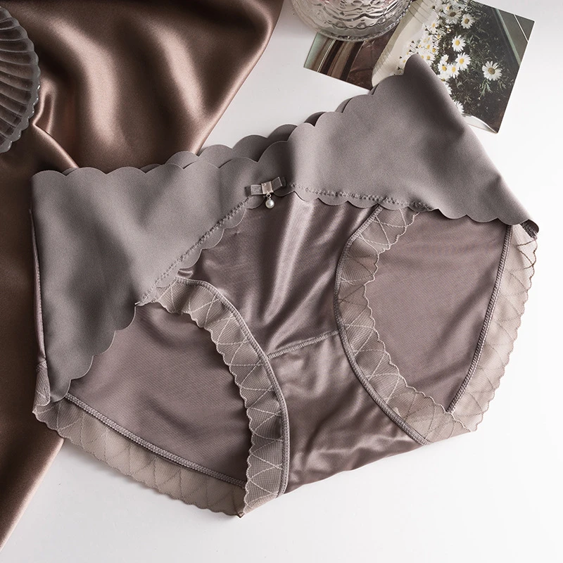 

New Women's Underwear Sexy Solid Color Panties Fashion Girl Comfort Briefs Mid-waist Seamless Underpants Female Lingerie