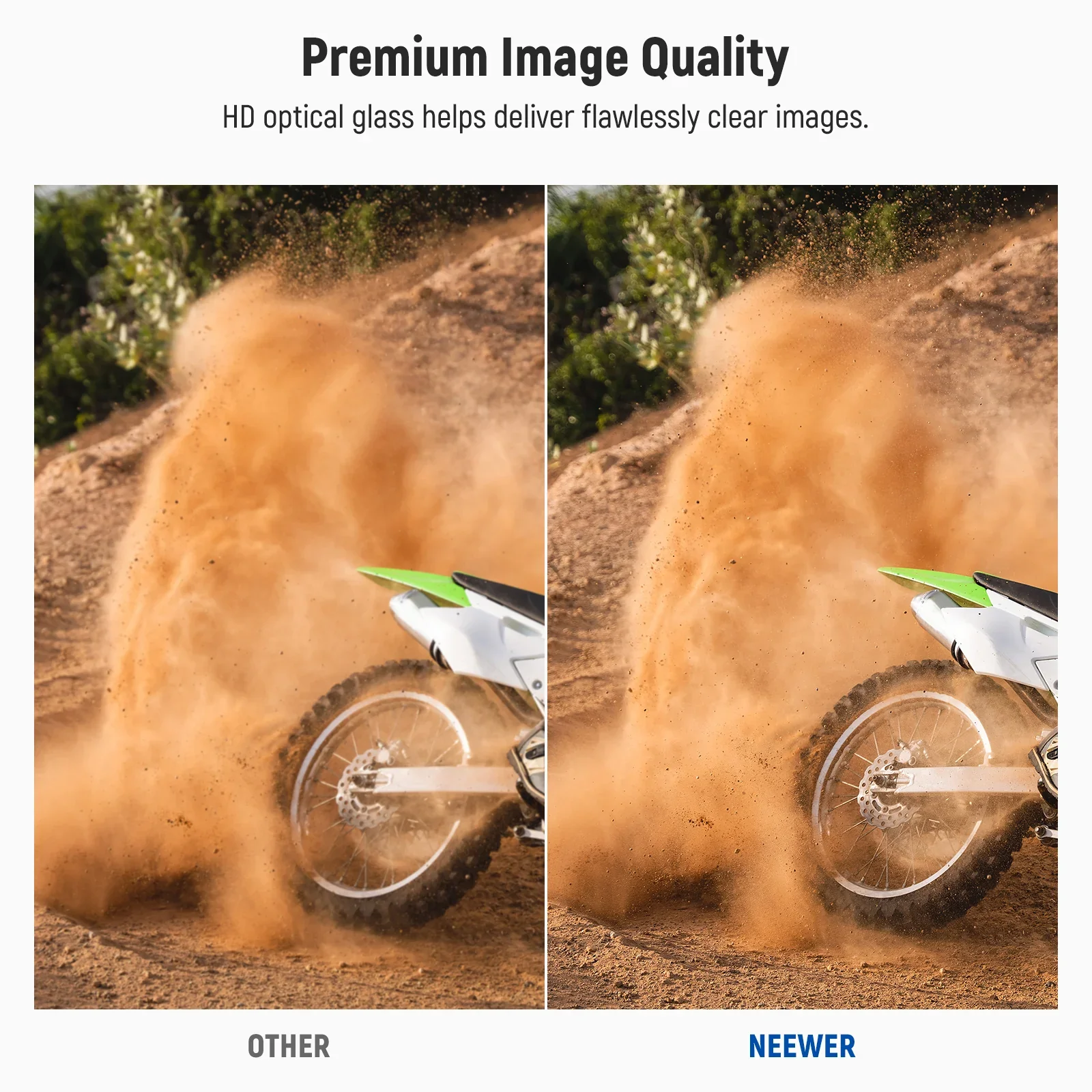 Gros plan sur la bague de réglage d'un filtre ND variable professionnel pour objectif photo, avec marquages de densité.