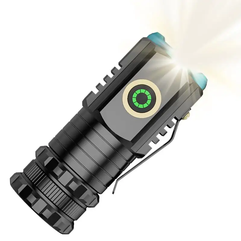 

LED Flash Lights Waterproof Powerful Handheld Flashlights With Tail Magnetic Suction Bright Clip-On Super Bright Long-Range